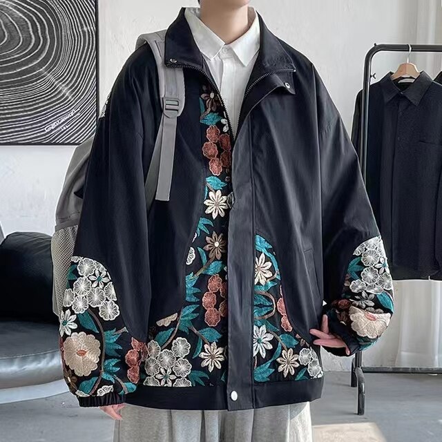 Men's floral hot sale bomber jackets