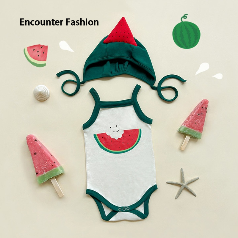 VOCKOO Korean Winter Melon Printed T-shirt New Summer Fashion Children's Hat ราคา 223 บาท*ส่งฟรี