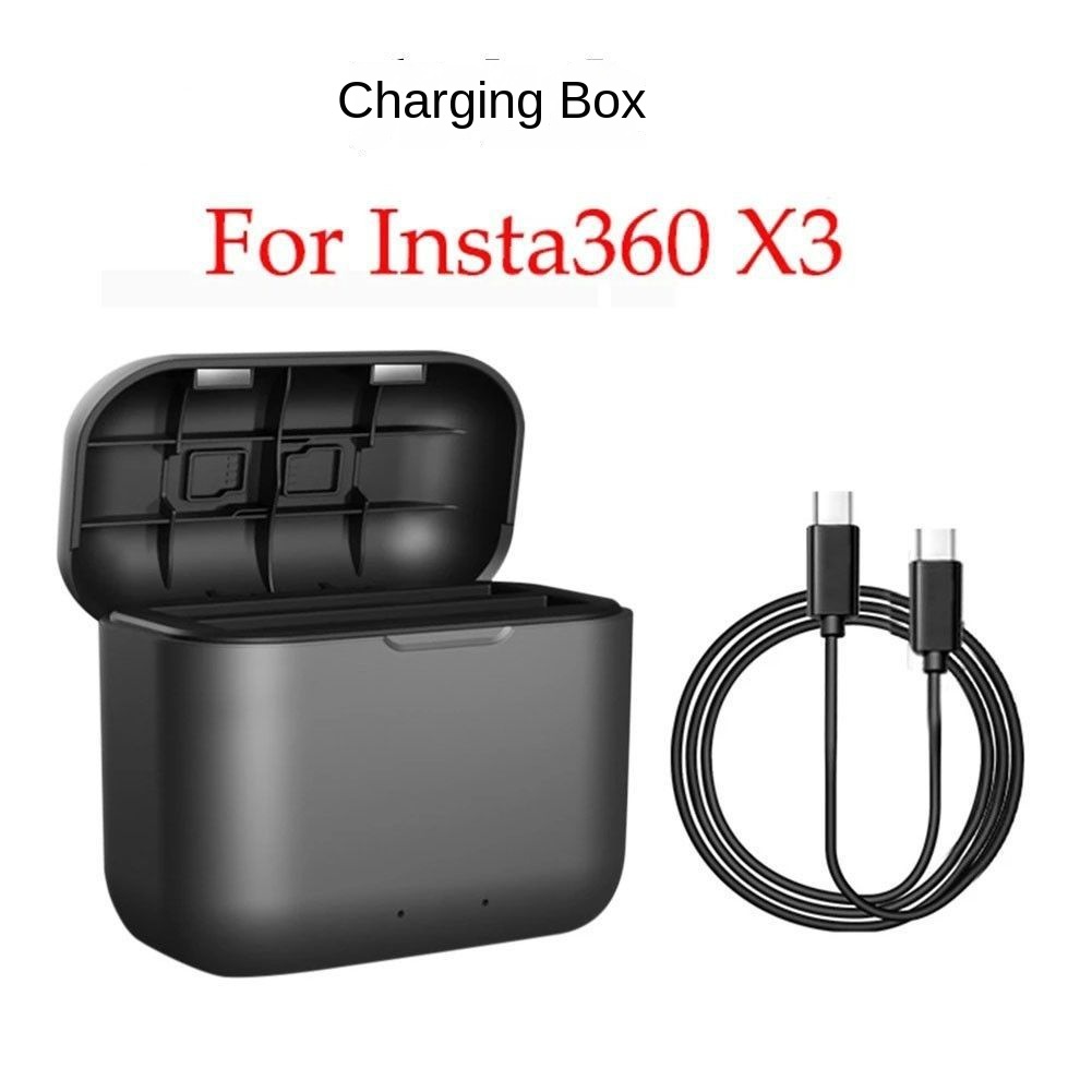 Insta360 x3 全景相机充电盒 1800mah 电池快速充电器