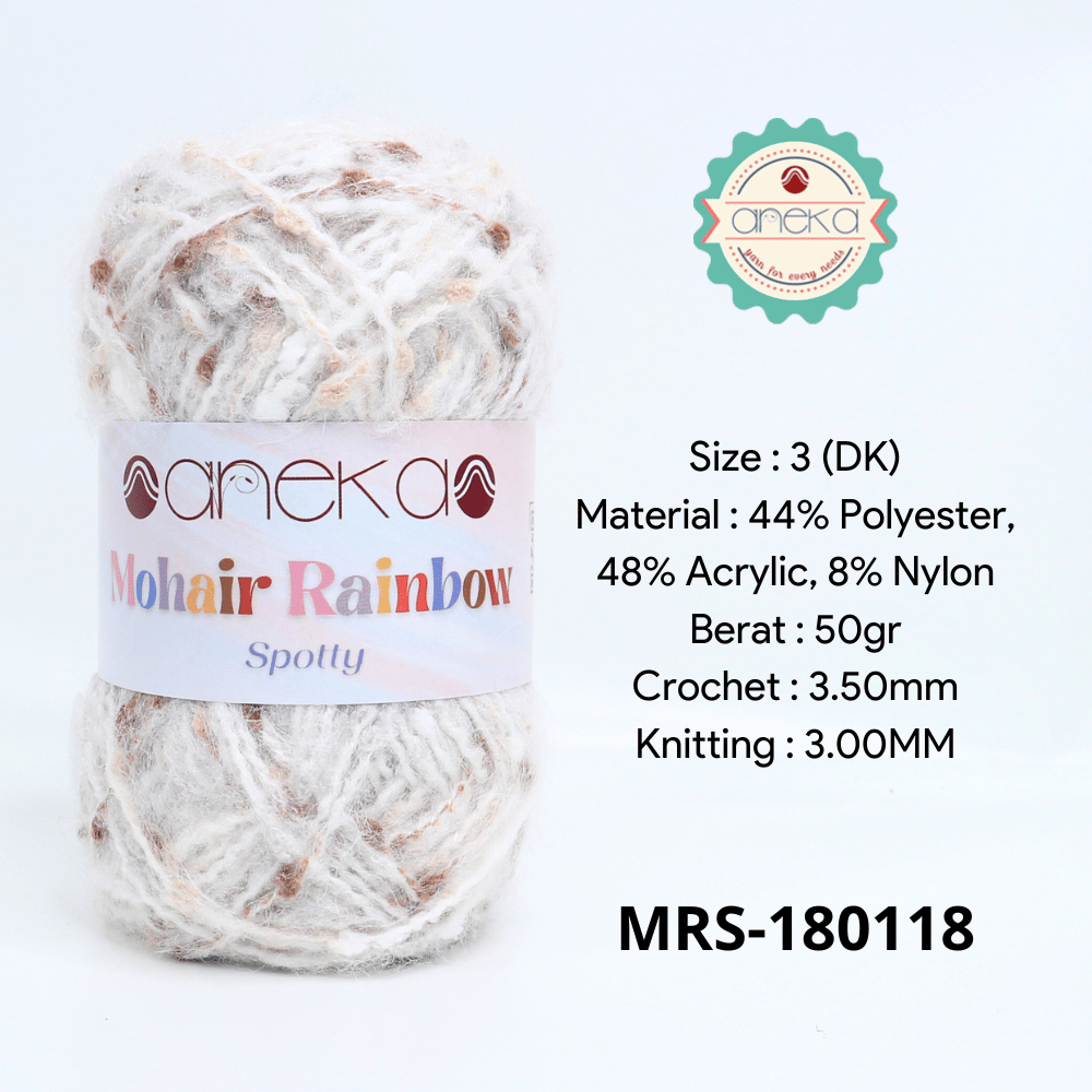 KATALOG - Benang Rajut Mohair Rainbow Spotty Yarn / Bintik Warna