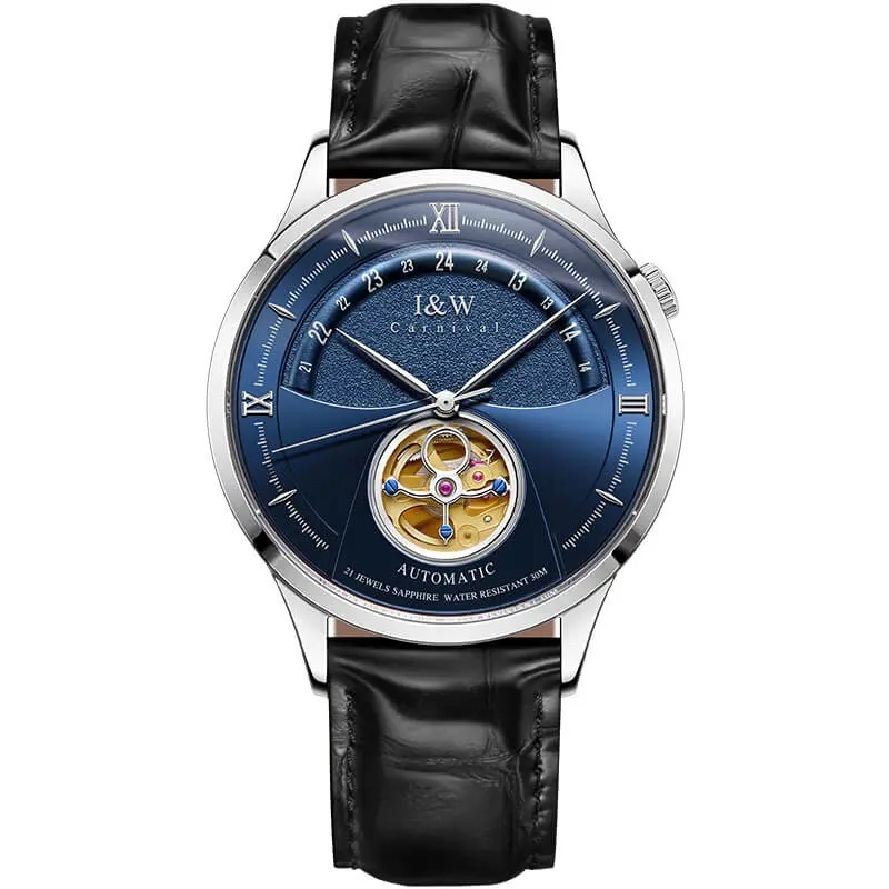 Đồng hồ nam chính hãng I&W Carnival IW525 IW525G 525 525G máy cơ Miyota kính sapphire nguyên khối