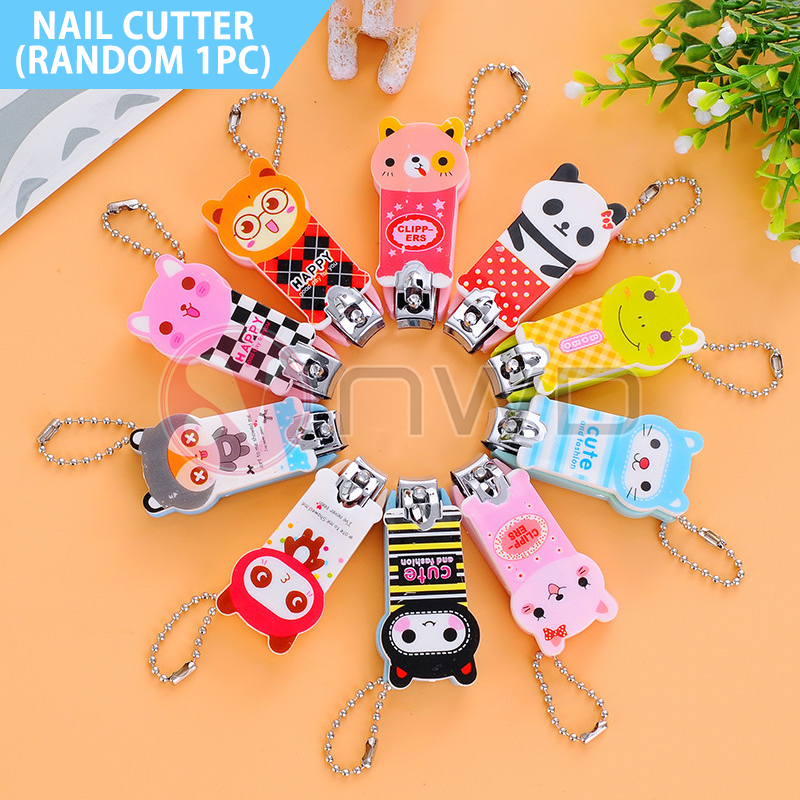 《 𝗪/ 𝗞𝗘𝗬𝗖𝗛𝗔𝗜𝗡 》 Kids Newborn Stainless Steel Cartoon Design Mini Nail Cutter Manicure Pedicure Tools Pengetip Kuku 卡通指甲剪