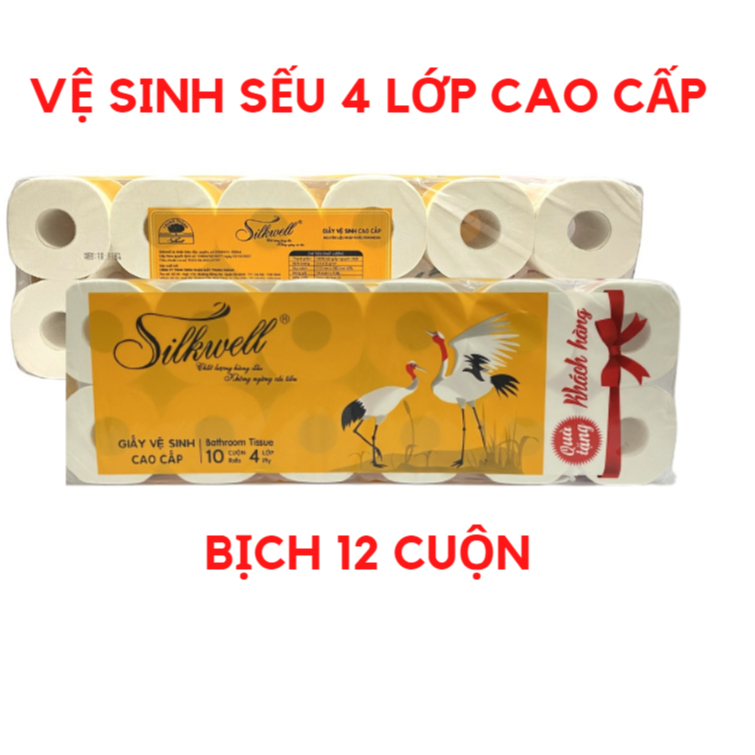 Giấy vệ sinh cao cấp 4 lớp Silkwell