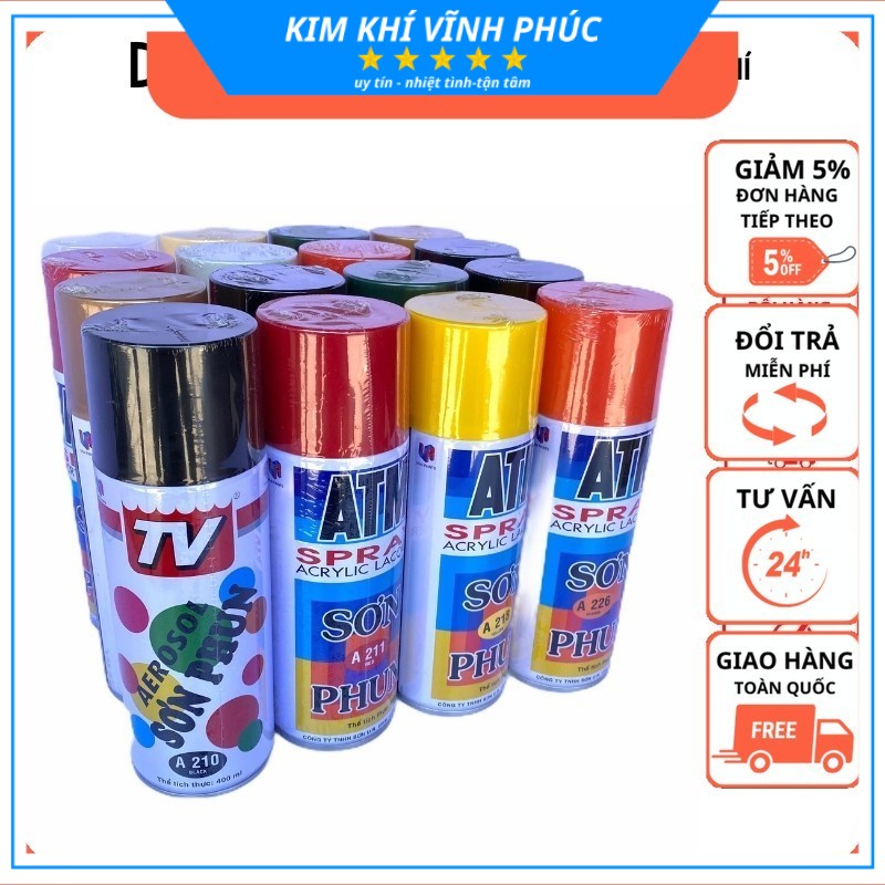 Sơn xịt sơn xịt ATM cao cấp đủ màu