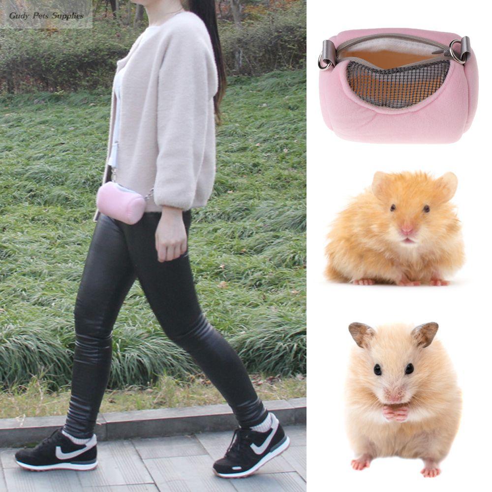 GUDY Guinea Pig Portable Hedgehog Mesh Zipper Bag Hamster Carrier Handbag