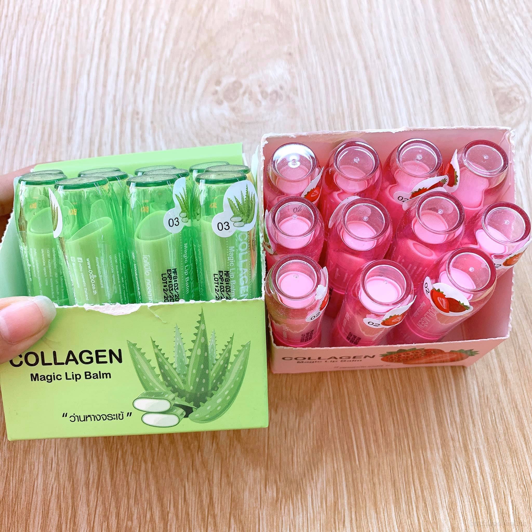 Son dưỡng môi Odbo Collagen magic Lip Balm