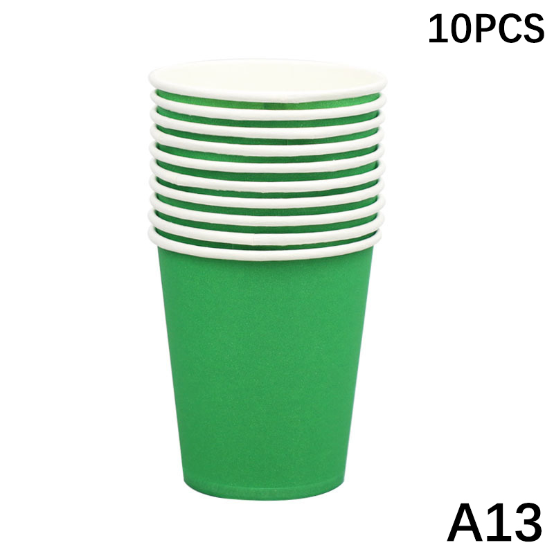 AGBBG 10Pcs 9Oz 250Ml Rắn Dày Cốc Giấy Cốc Dùng Một Lần Đám Cưới Sinh Nhật Đảng Kỳ Nghỉ Dùng Một Lần Bộ Đồ Ăn