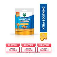 Vicks VapoDrops Xtra Soothing 16 Honey Centre Lozenges for Cough and Cold