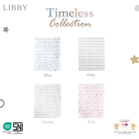 Libby Bedong Timeless isi 3 pcs | baby swaddle | kain bedong