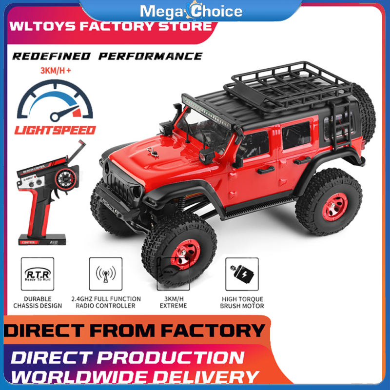 MegaChoice【Fast Delivery】Wltoys 2428 1:24 Mini RC Car With LED Lights 2.4G 4WD Off-Road Vehicle Remote Control Car Toy For Children Christmas Gifts ราคา 2,444 บาท*ส่งฟรี