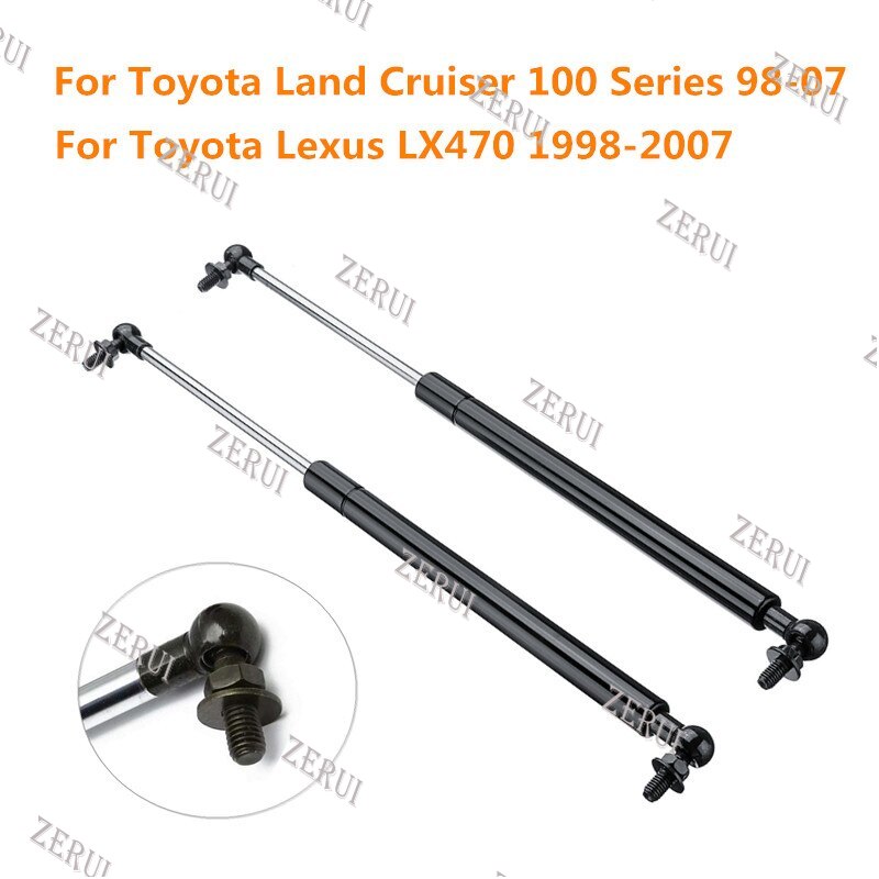 Zr Cho 2Pcs Xe nắp ca-pô trước Thanh chống khí ga Sốc hỗ trợ nâng Thanh Cho TOYOTA LAND CRUISER 100 Lexus LX470 1998-2007 53450-69025