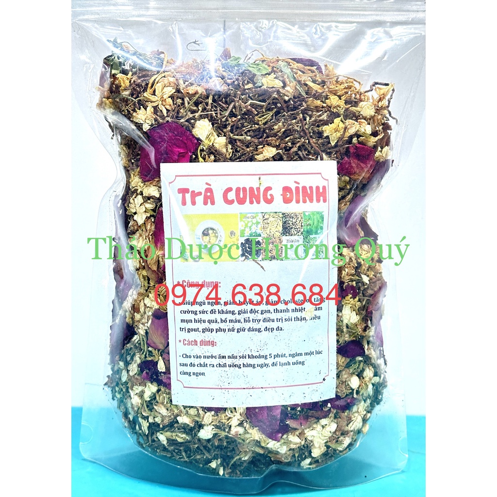 500g Trà Cung Đình  9 Vị (Ngủ ngon, tăng đề kháng, giữ dáng, đẹp da)