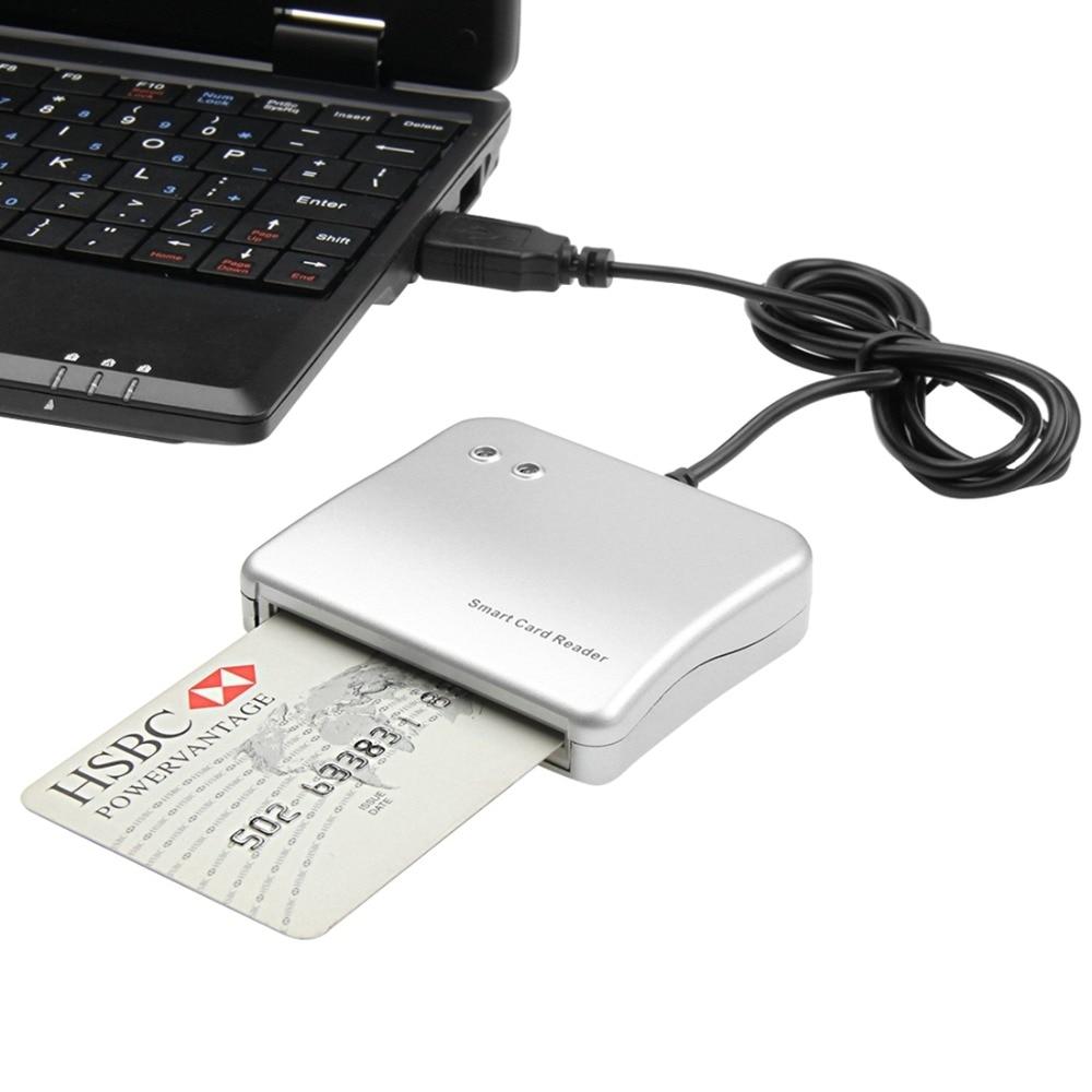 Easy Comm USB สมาร์ทการ์ด IC ตัวอ่าน/บัตรประจำตัว Reader การจัดส่งที่มีคุณภาพสูงลดลง PC/SC Smart Card Reader สำหรับ Windows Linux OS