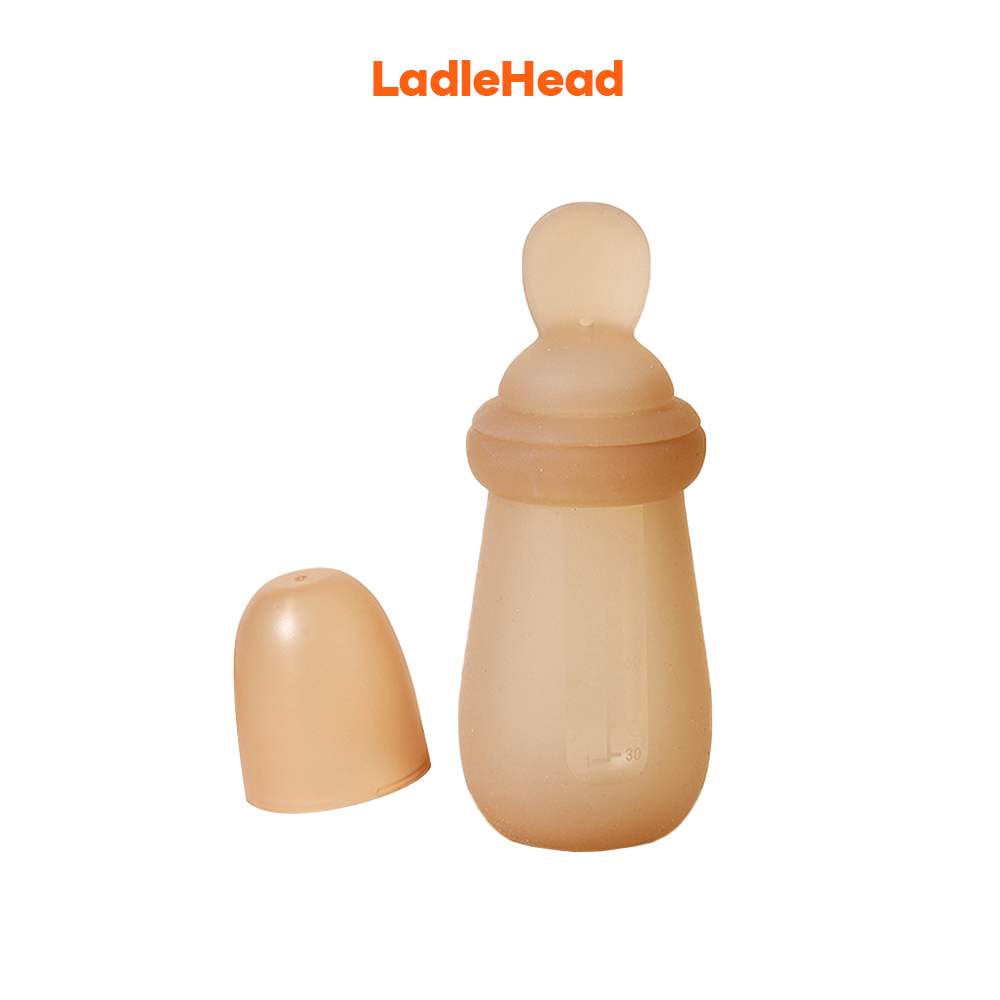 LAKOE 120ml Baby Feeder Bottle Silicone Sendok Squeeze Botol Makan Bayi Mpasi