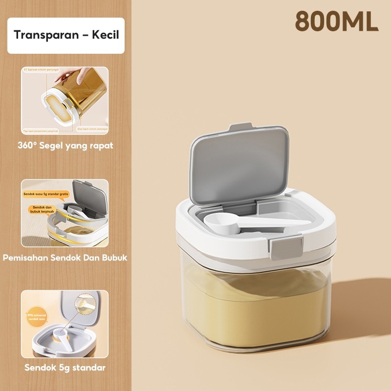 Tempat Susu Bubuk Bayi Wadah Susu Toples Makanan Vacuum Sealed Box Kotak Penyimpanan Makanan