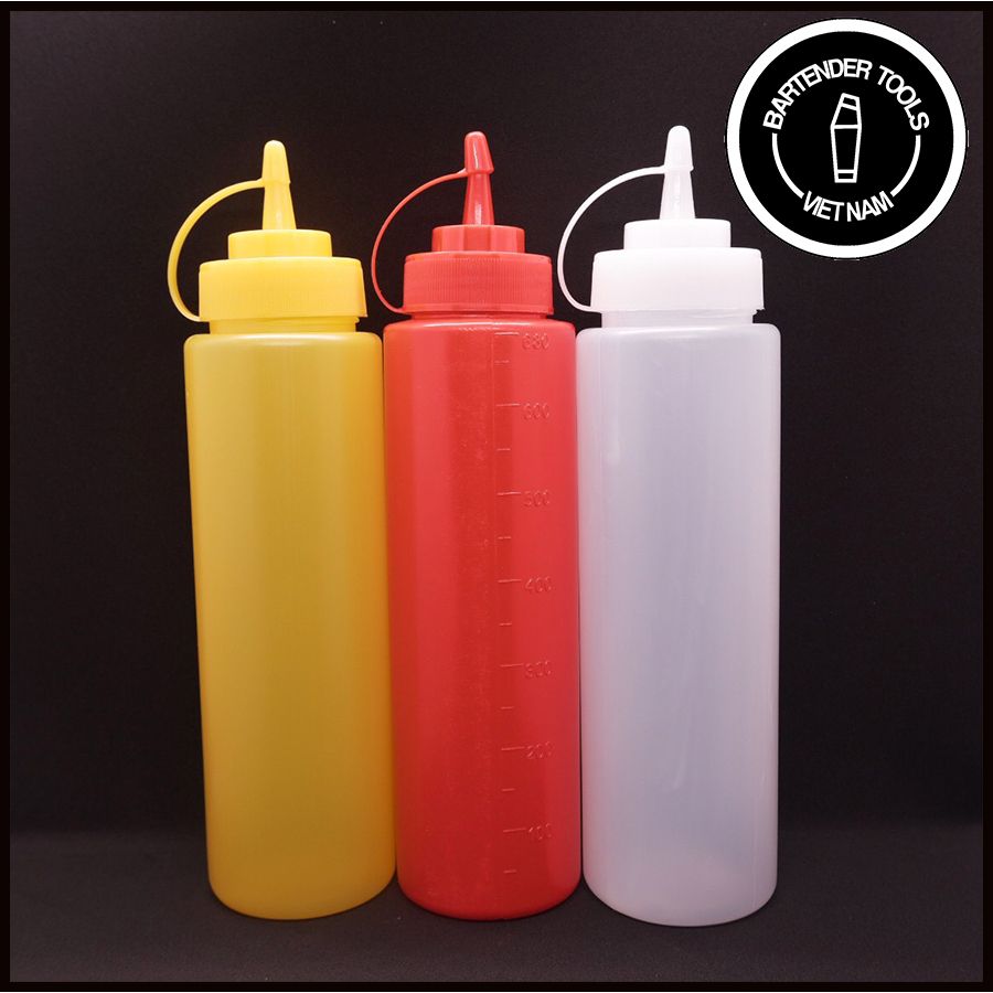 Bình nhựa đựng sốt lớn 680ml