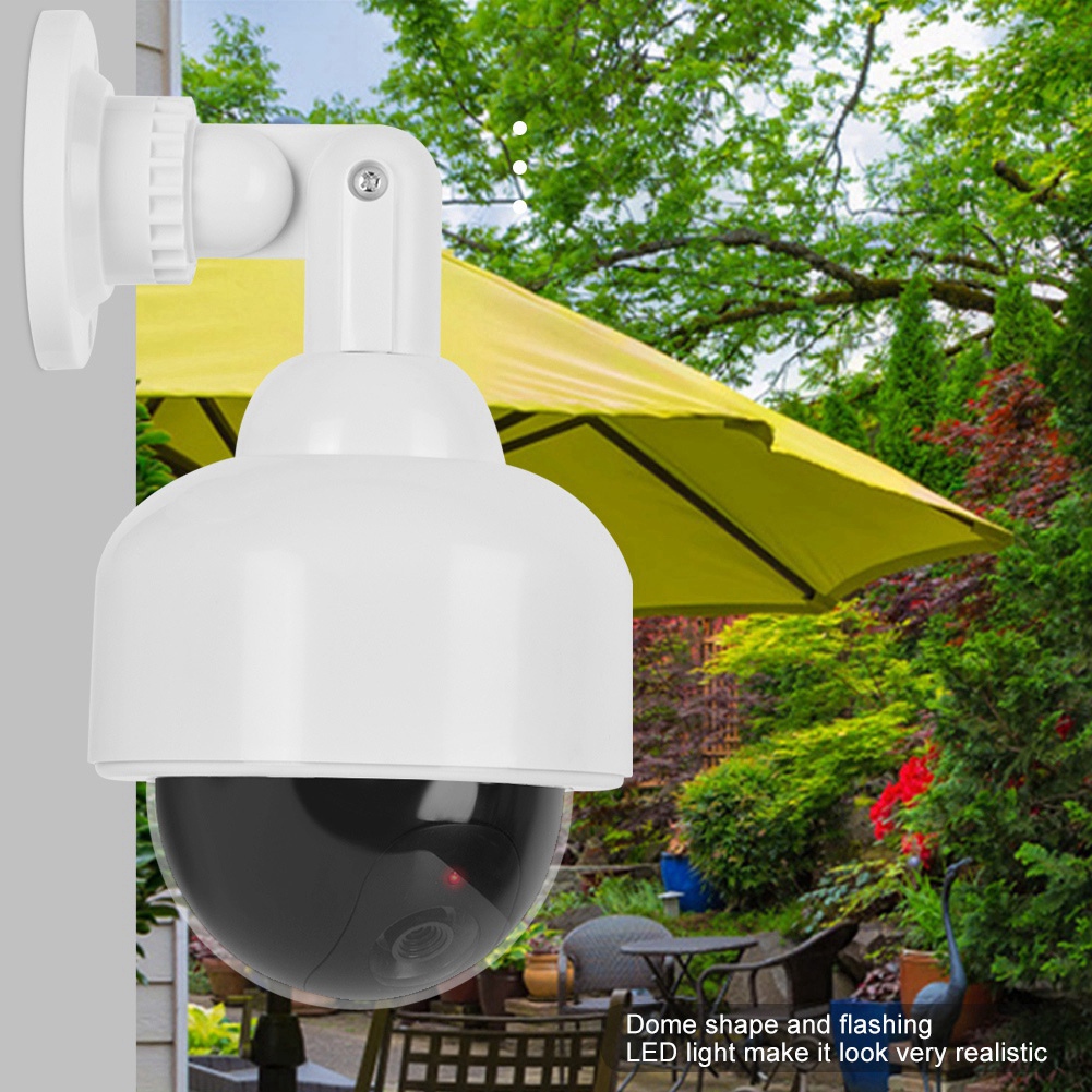Máy quay giả không thấm nước thực tế Dummy giám sát an ninh cam với đỏ nhấp nháy đèn LED