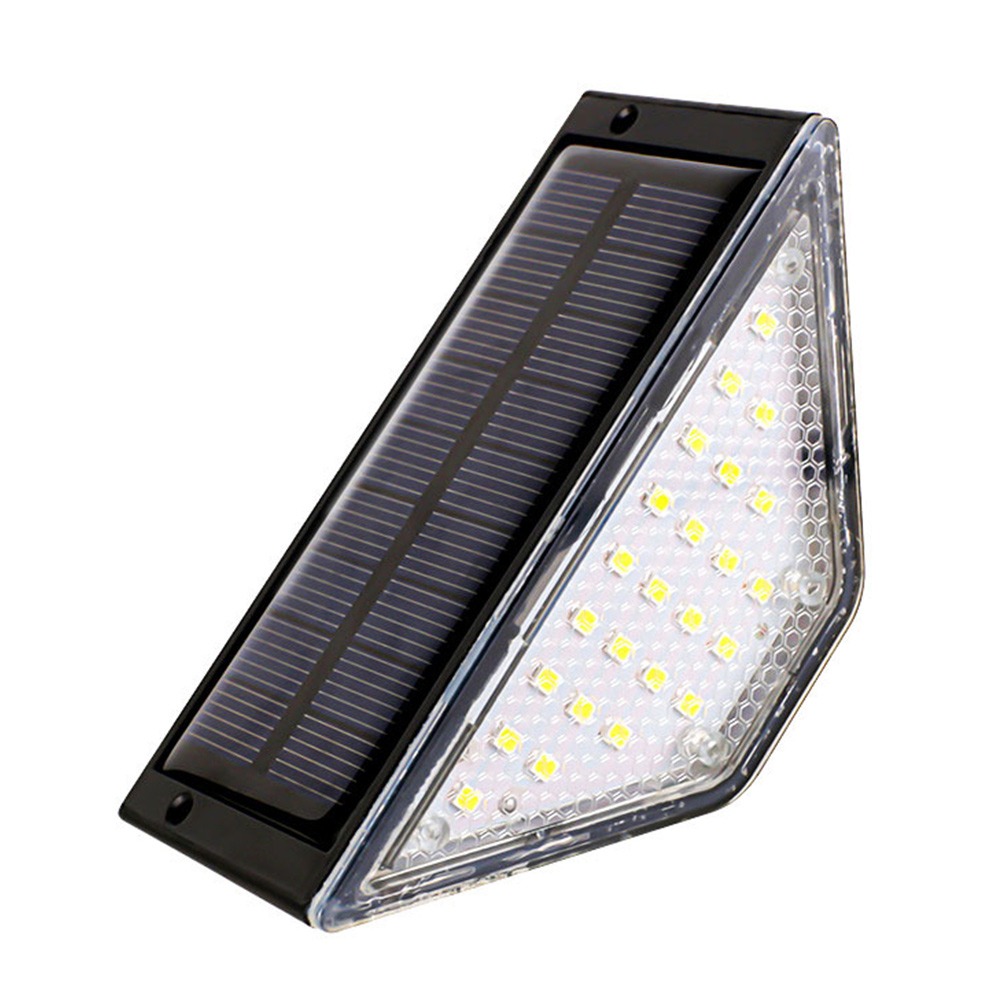 BONGORY LED Solar Step Lamp Warm Light Triangle Stair Light High Quality Atmospheric Ornament Outdoor Floor Light Garden Path