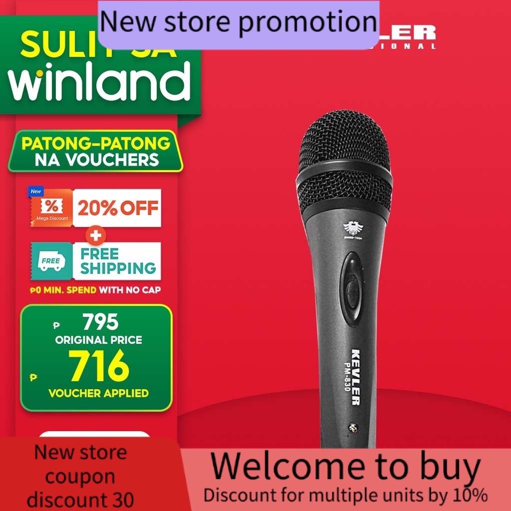 Kevler by Winland PM-830 Hyper Cardioid Mic Dynamic Microphone for Videoke