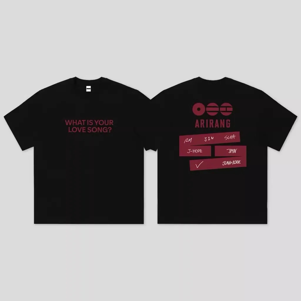 qq BTS cotton tee J-HOPE V JIMIN fans cheering round collar cloth ARIRANG T-shirt short sleeve top