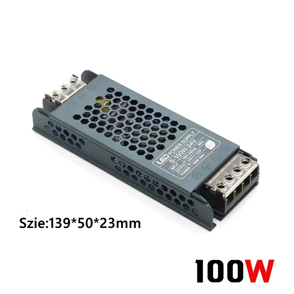 Bộ chuyển đổi công suất siêu mỏng DC12V / 24V / 48V Biến áp công suất chất lượng cao 60W / 100W / 200W / 300W / 400W LED - 100W - DC 24V