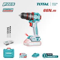 TOTAL Tools Cordless Impact Drill + Battery + Charger (20V / 66Nm / 13mm / Brushless) TIDLI206681 / TIDLI20668