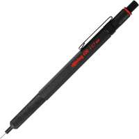 rOtring 600 Mechanical Pencil/0.5 0.7mm/Brass Hexagonal/Fixed Pipe Tip/Black Silver/Japan