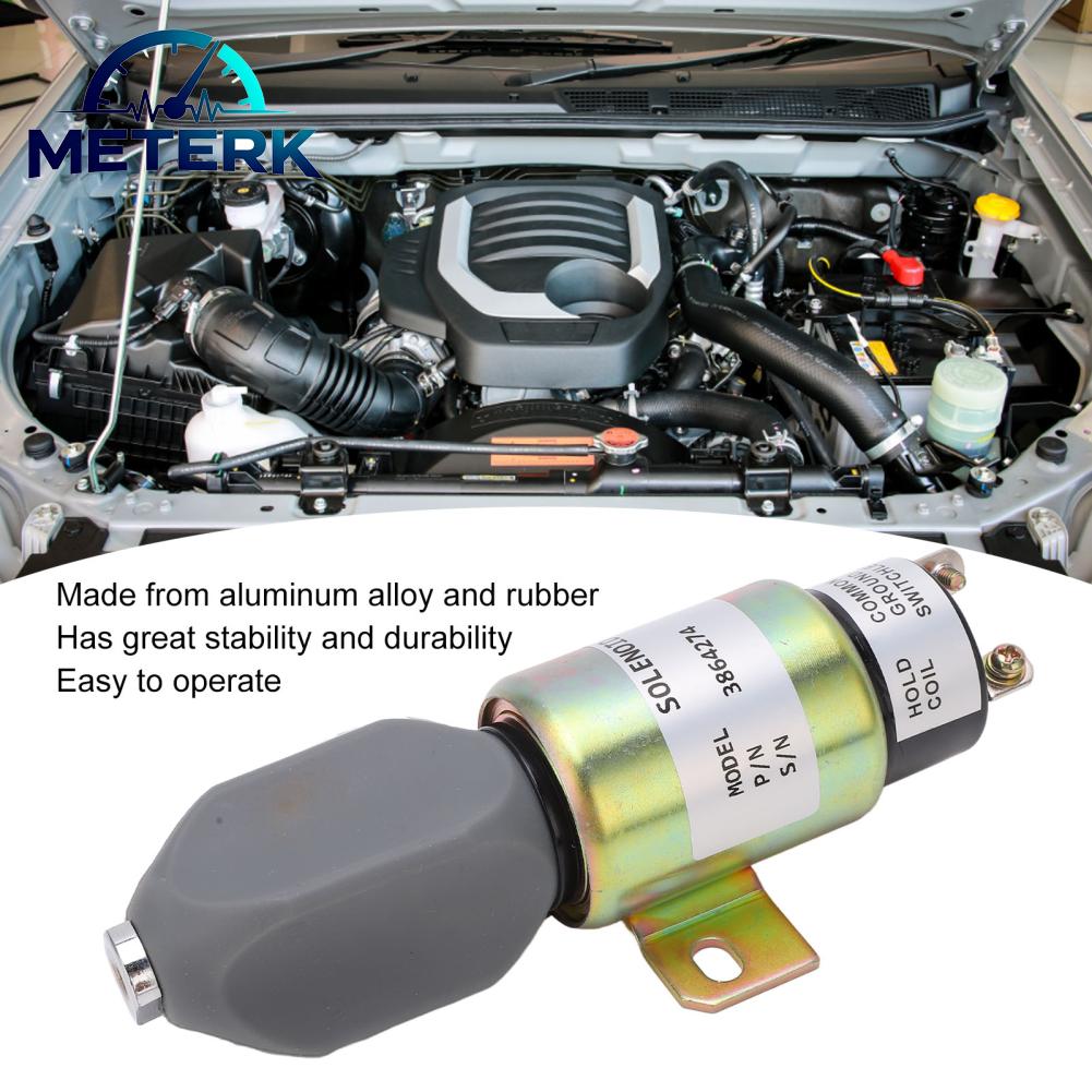 Meterk Nhiên Liệu Dừng Van Điện Từ Nhạy Cảm 12V Chính Xác Ngắt An Toàn Van Điện Từ Thiết Thực 3864274 Cho Máy Móc Kỹ Thuật Giá 650,000 Đồng*Miễn phí vận chuyển