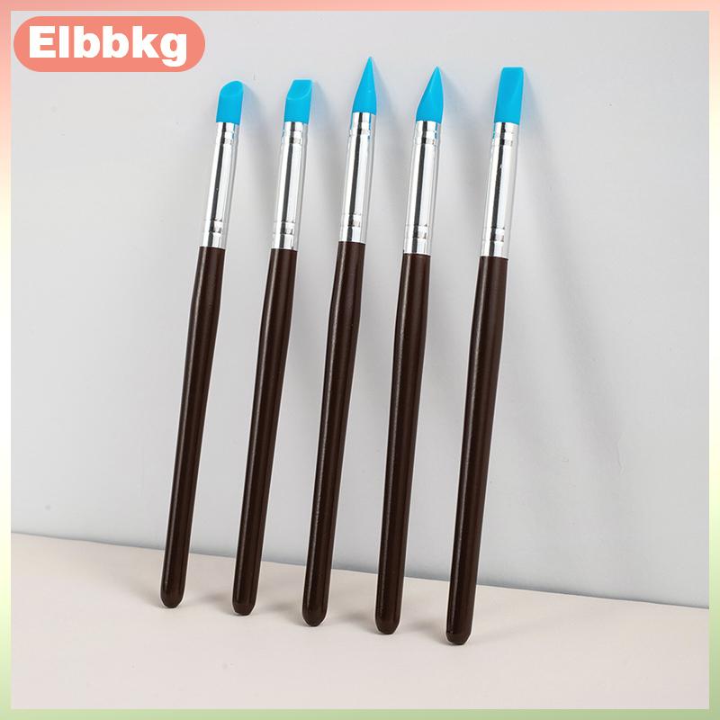 Elbbkg 5 cái bộ Silicone Đất Sét Điêu Khắc Công Cụ Cho Bàn Chải Mô Hình Chấm Móng Tay Nghệ Thuật Gốm Đất Sét Công Cụ Tự Làm Khắc Gốm Sứ Điêu Khắc