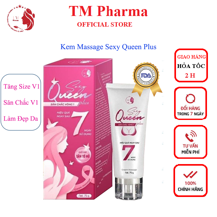 Kem Masaage Tăng Size Vòng 1 Sexy Queen Plus Hỗ Trợ Tăng Size Vòng 1 , Dưỡng Da Săn Chắc Và Cải Thiện Tình Trạng Da V1