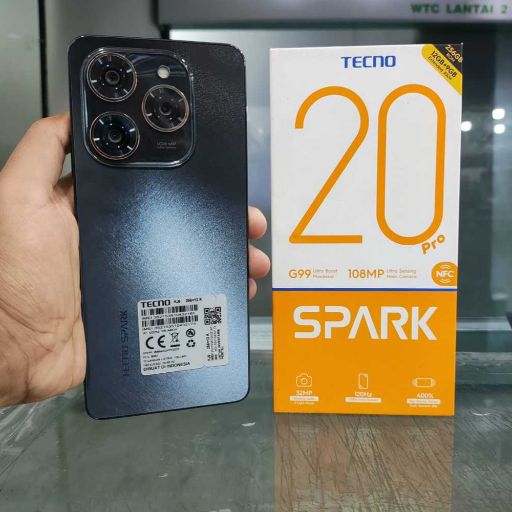 Tecno Spark 20 Pro Ram 8/256GB | 12/256GB Second Original Giá 1,730,200 Đồng*Miễn phí vận chuyển