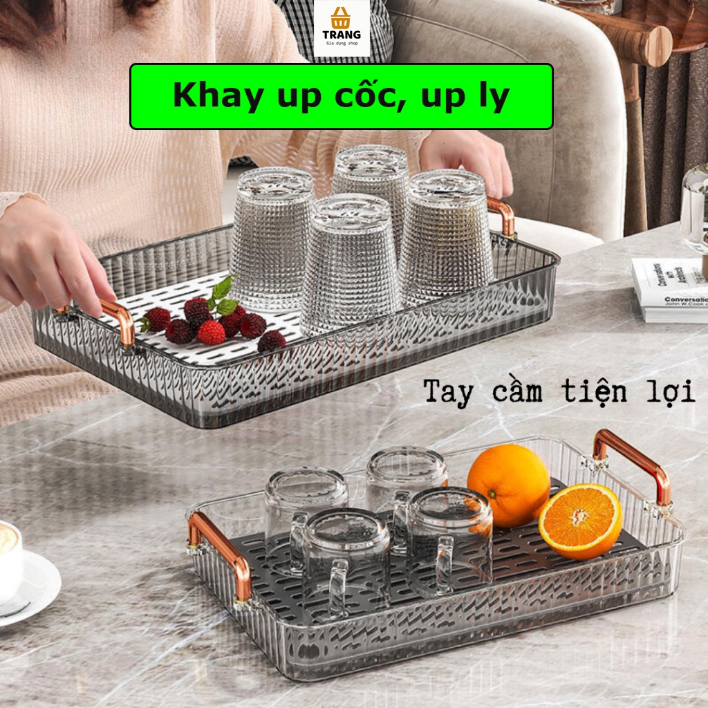 Khay úp ly, kệ úp cốc phong cách Bắc Âu, Giá up cốc cao cấp, sang trọng