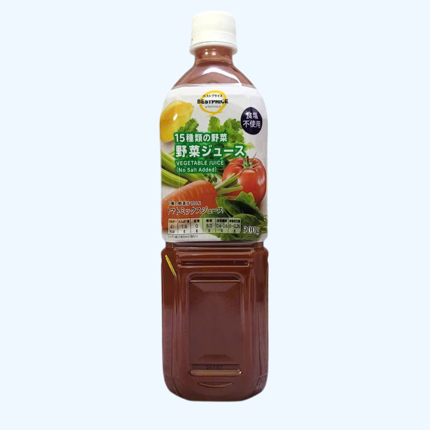 TOPVALU -- Chai 15 RAU CỦ 900g -- NƯỚC ÉP 15 LOẠI RAU CỦ TRÁI CÂY NGUYÊN CHẤT KHÔNG MUỐI NGUYÊN CHẤT SX NHẬT BẢN Vegetab