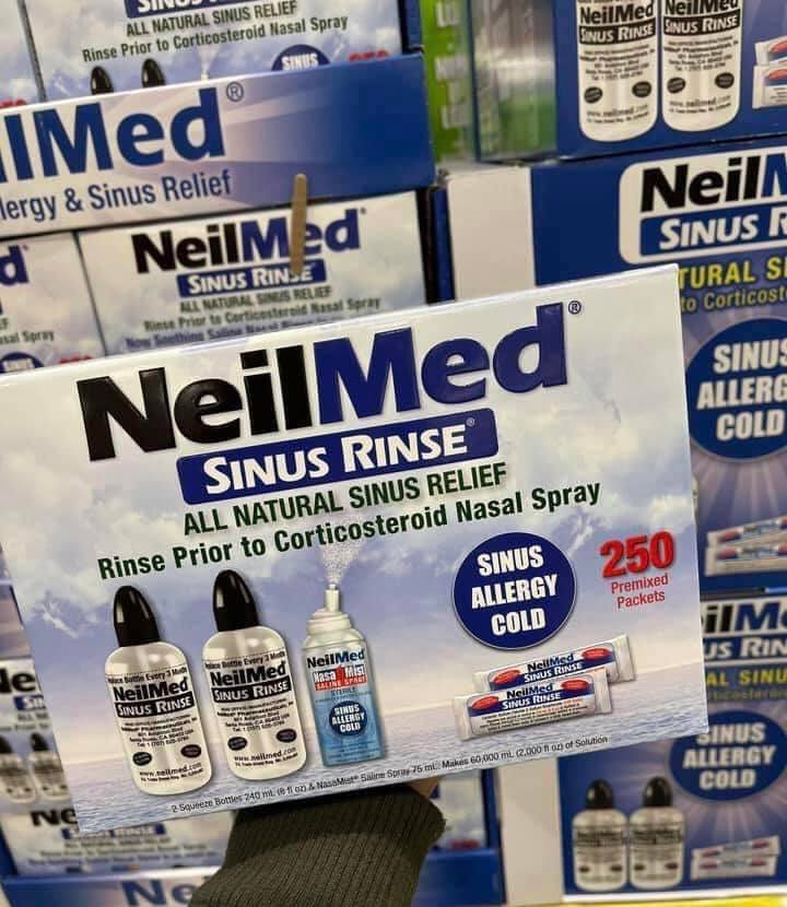 Combo Bình Xịt Rửa Mũi NeilMed Smile (250 gói muối người lớn).