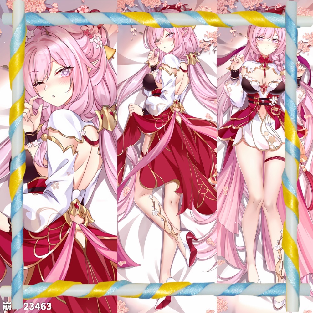 Honkai Impact 3 Elysia Dakimakura Gối Cover Kích thước đôi 50X150cm