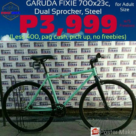 Garuda FIXIE Size 48 ₱3,999 ONLY with 5 freebies