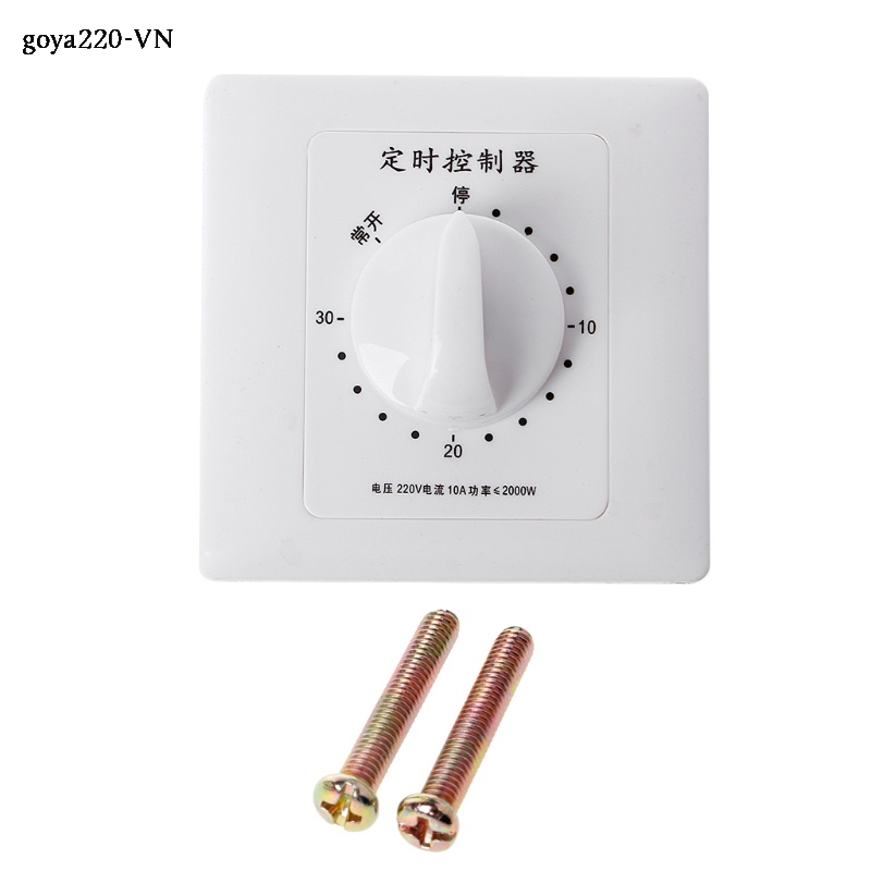 goya220 Công tắc hẹn giờ cơ học Ac 220v 30/ 60/ 120 phút