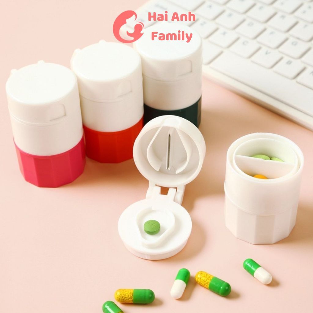 Dụng cụ cắt thuốc, nghiền thuốc cho bé, hộp đựng thuốc
