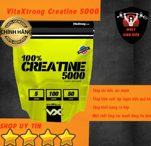 Tăng sức mạnh cơ bắp VitaXtrong Creatine 5000. giá rẻ