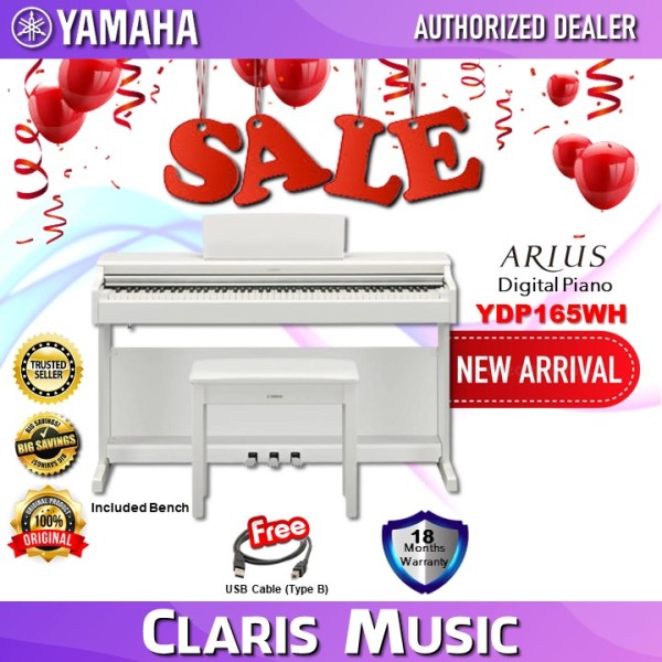 CLARIS MUSIC YAMAHA ARIUS  YDP165WH DIGITAL PIANO -NEW UNIT! (MODEL: YDP165WH / ydp165 / YDP165-WH / YDP-165WH)-WHITE Malaysia