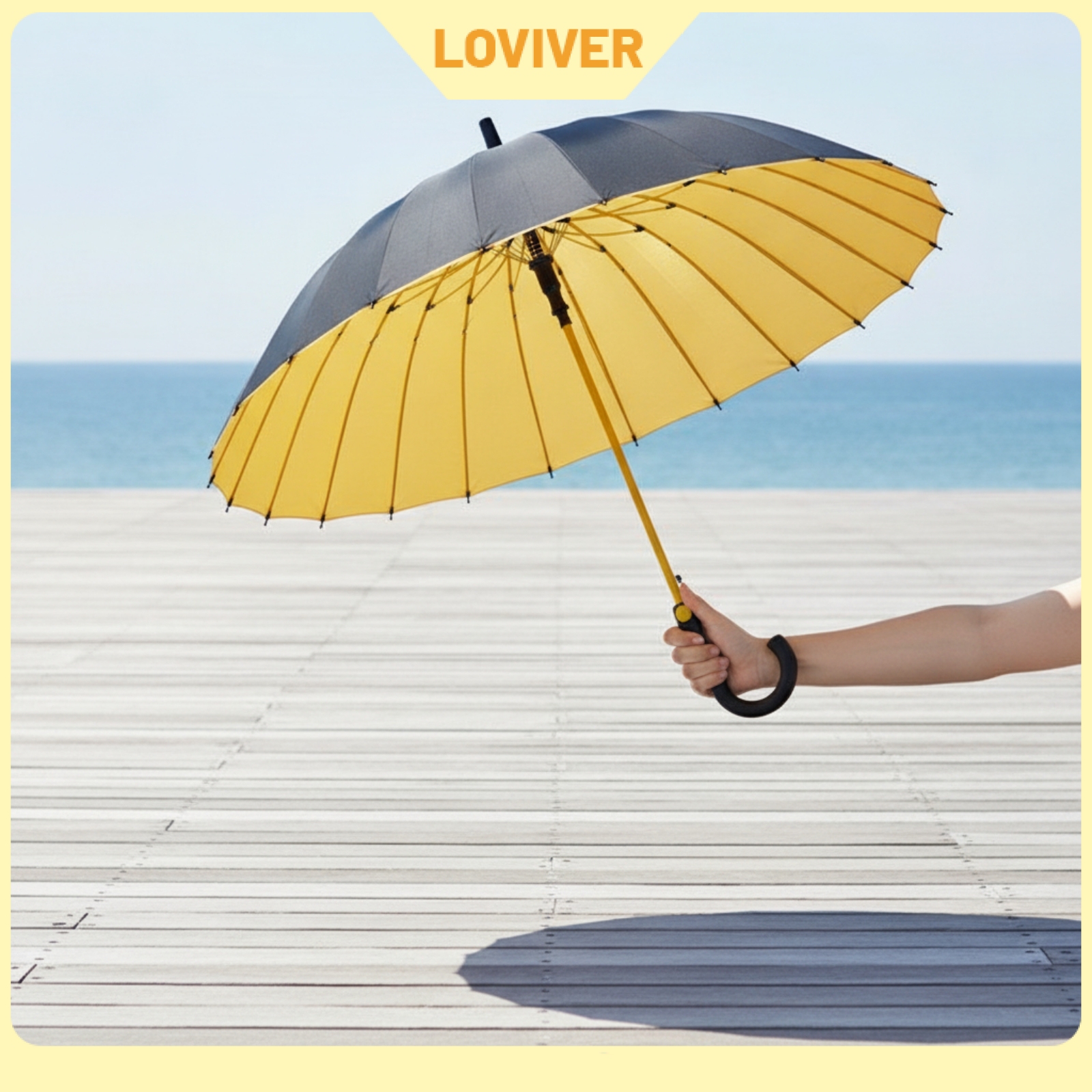 LOVIVER Waterproof Umbrella with 24 Ribs Oversized Large Golf Umbrella Sturdy Brolly Long-Lasting for Couples, Rainy Days ราคา 20,229 บาท*ส่งฟรี