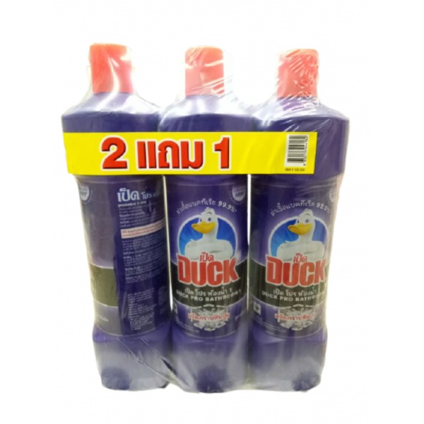 Global House DUCK เป็ดมิสเตอร์มัสเซิล โปร น้ำยาล้างห้องน้ำ 900 มล. สีม่วง (แพ็ค2ฟรี1) รับประกันของเเท้ ราคา 155 บาท*ส่งฟรี