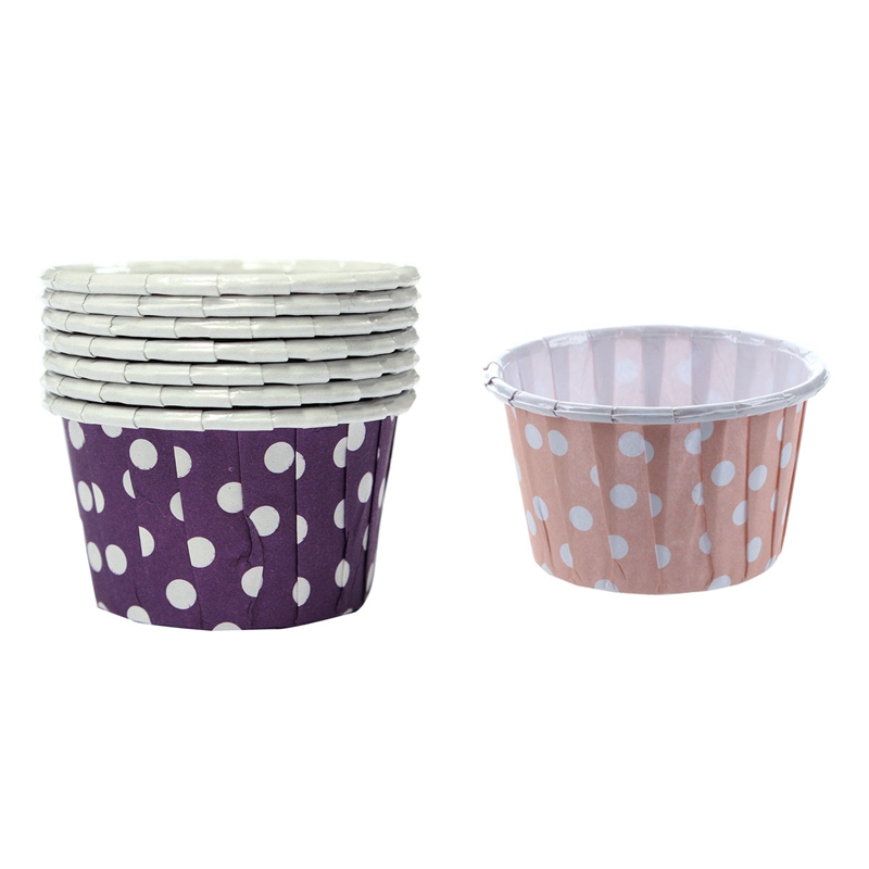 200X Cupcake Wrapper Paper Cake Case Baking Cups Liner Muffin, Purple & Pink