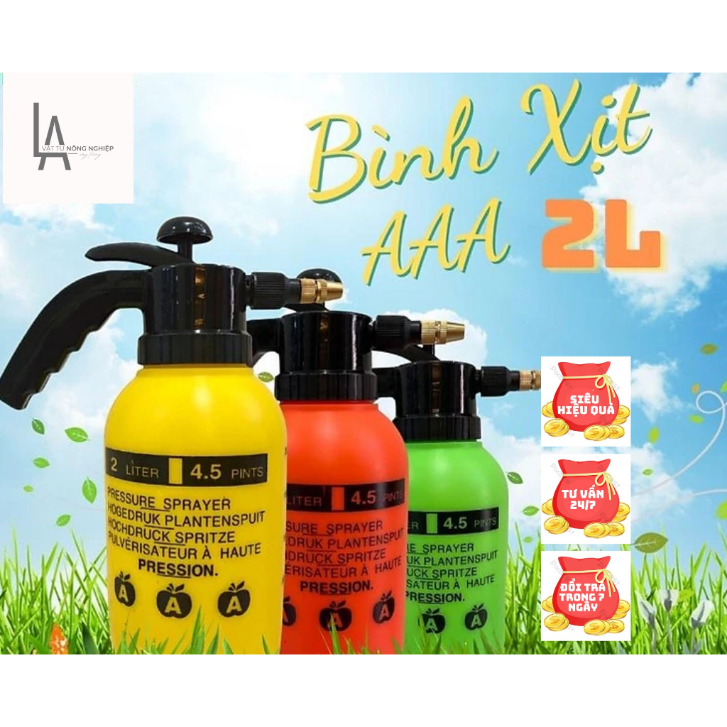 Bình xịt phun thuốc 2 lít aaa tưới cây phun sương cầm tay mẫu mới
