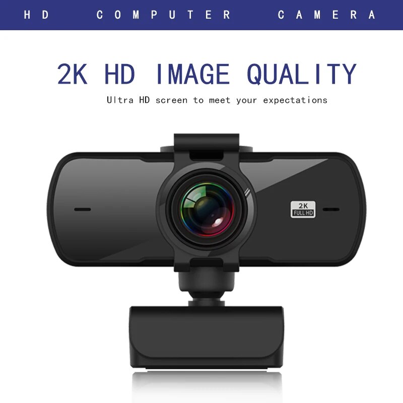 2K Webcam Full HD 1080P Camera Web tự động lấy nét Mac web PC máy tính USB Cam với máy tính xách tay Máy tính để bàn cho microphone