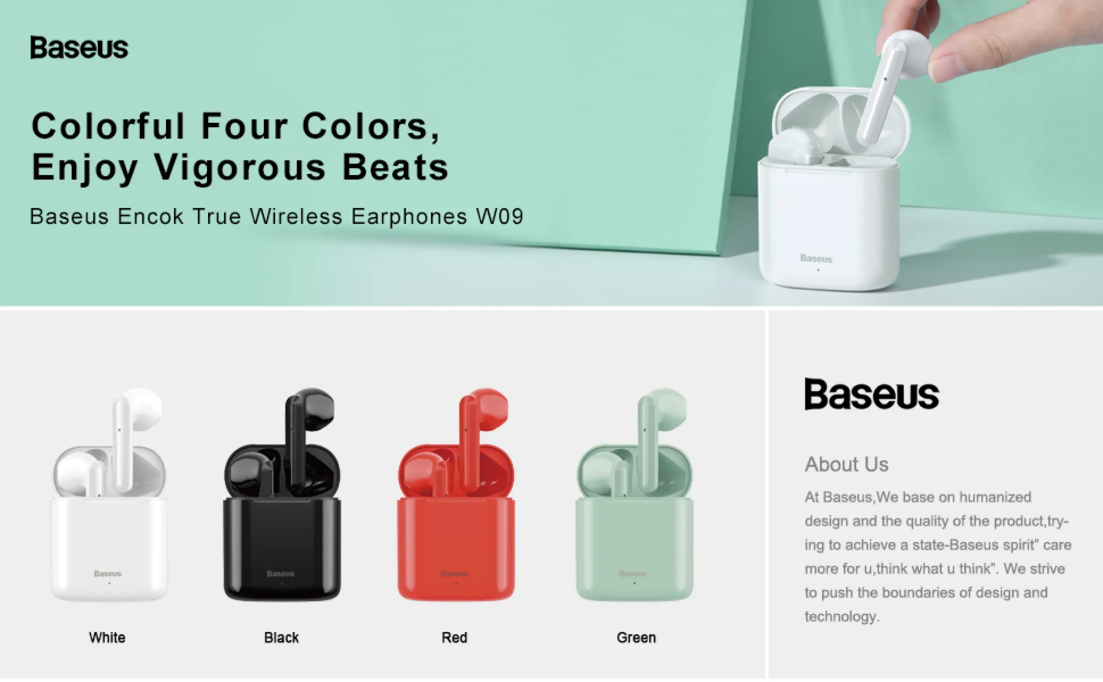 baseus wireless earphones w09