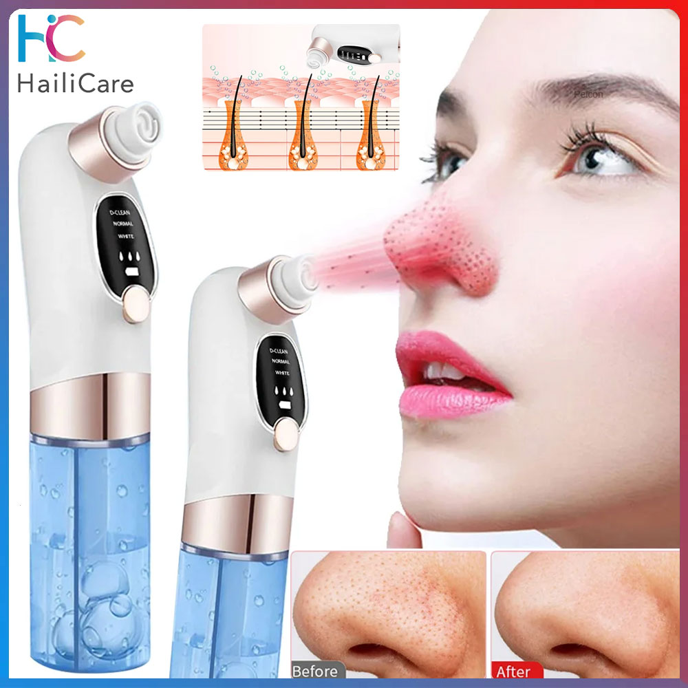 Hailicare loại bỏ mụn đầu đen điện mới được nâng cấp bong bóng nhỏ lỗ chân lông Máy hút bụi mặt chấm đen mụn nhọt mụn trứng cá đồ nặn mụn đầu đen mũi làm sạch sâu có thể sạc qua USB