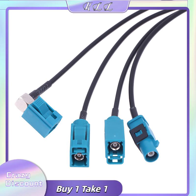 KLL Fakra Z Nam Để Fakra Z Nữ 90 Độ Jack Xe Navigation Antenna Adapter Cáp Mở Rộng RG174 RF Đồng Trục Pigtail