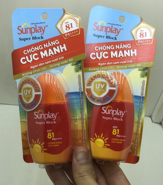 Sữa chống nắng Sunplay cực mạnh Sunplay Super Block SPF 81, PA++++ 30g nhập khẩu