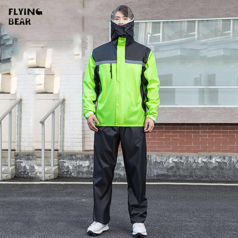 Flying Bear ngoài trời cưỡi Áo Mưa toàn thân và áo quần đi mưa phù hợp với nam dày Xe máy điện cưỡi Poncho